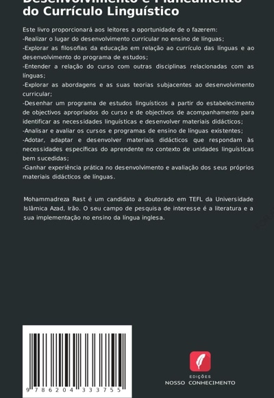 Desenvolvimento e Planeamento do Currículo Linguístico